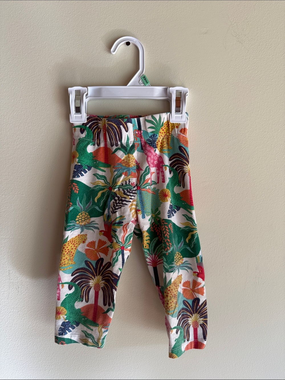 MINI BODEN Jungle Cropped Cotton Leggings